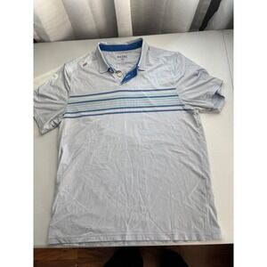 Rhone Polo Shirt Athletic Striped Golf Casual Short‎ Sleeve Mens Size M